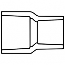 2 x 1-1/2 SCH40 PVC REDUCER COUPLING (SOC)