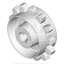 SPROCKET - 4 CAST -1IN BORE (WIDE)