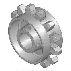 SPROCKET - 4 CAST -1-3/8 BORE WIDE