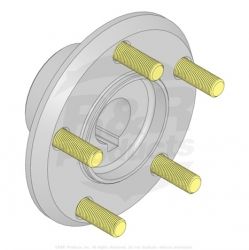 HUB-ASSY C/W STUDS  Replaces 120-6255