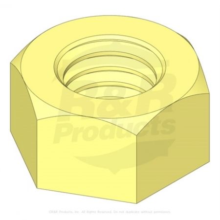 NUT- 7/16 HEX YELLOW ZINC Replaces  443114