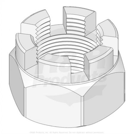 NUT-3/4-16 CASTLE  Replaces  445686