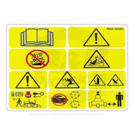 DECAL-WARNING CE  Replaces  93-8063