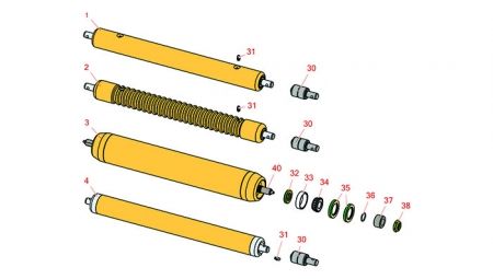 Replaces John Deere 8000, 8000A   E-Cut Hybrid Rollers