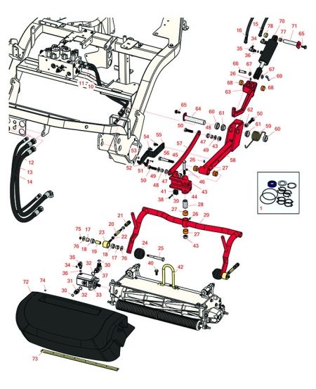 Replaces Toro GM3250-D Models 04383 & 04384 Left Pull Frame