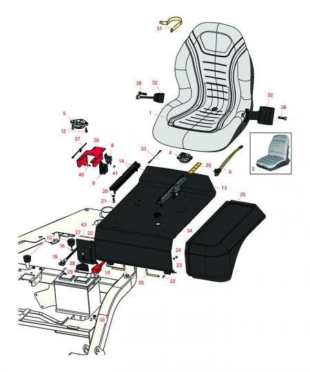 Replaces Toro GM3250-D Models 04383 & 04384 Seats 