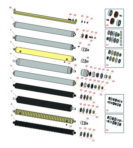 Replaces  G-PLEX III & Greensking V & VI Rear Rollers