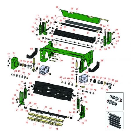 Replaces John Deere 3215 , 3215A & 3215B Fairway Mower Heavy Unit 