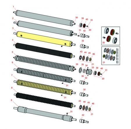 Eclipse 122F Front Rollers 