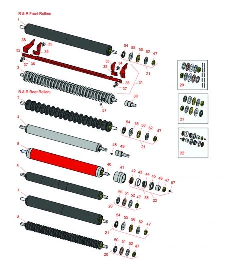 Toro 223D Roller Parts 