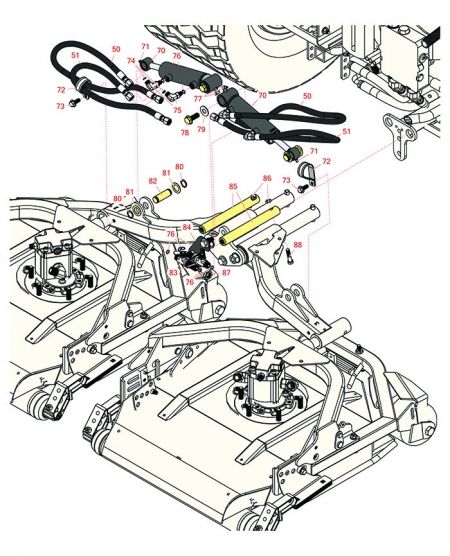 Groundsmaster 4300-D Rear Lift Arm Hydraulic Cylinder