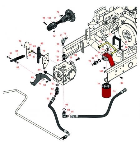 Groundsmaster 4300-D Driveshaft & Hydraulic Pump