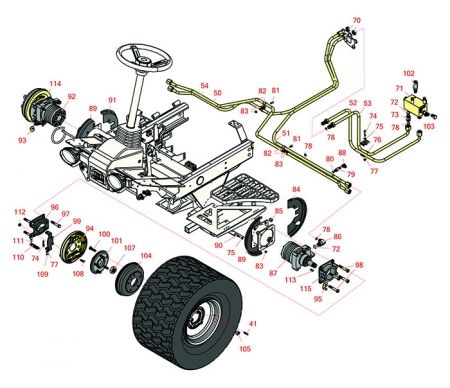 Groundsmaster 4300-D Front Wheel, Brakes & Hydraulics