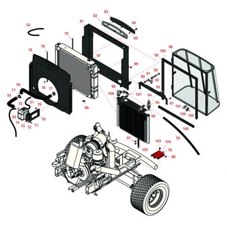 Groundsmaster 4300-D Radiator & Cooling System