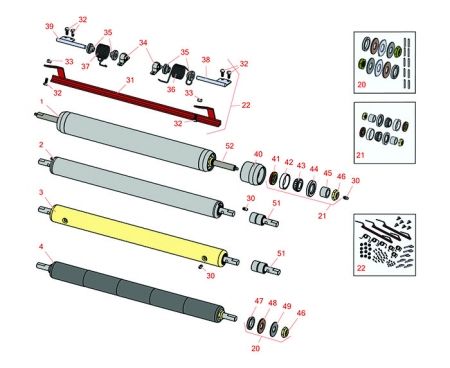 Models 04404, 04405, 04406, 04407, 04408 & 04409 Rear Rollers