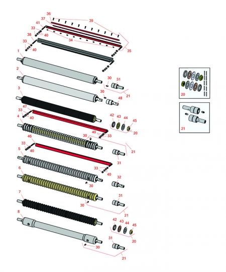 Models 04460, 04465 & 04478 Front Rollers