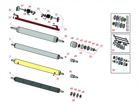 Models 04460, 04465 & 04478 rear Rollers