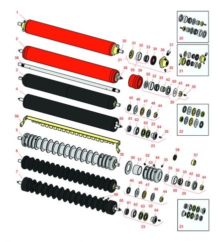 LF3400- LF3407 FRONT ROLLERS 