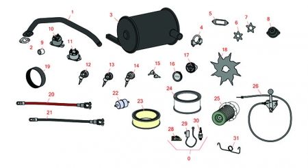 Toro Greensmaster 300,3000 Filters & Muffler