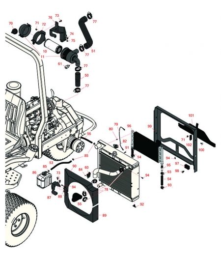  3100D Reelmaster Radiator & Air Intake 