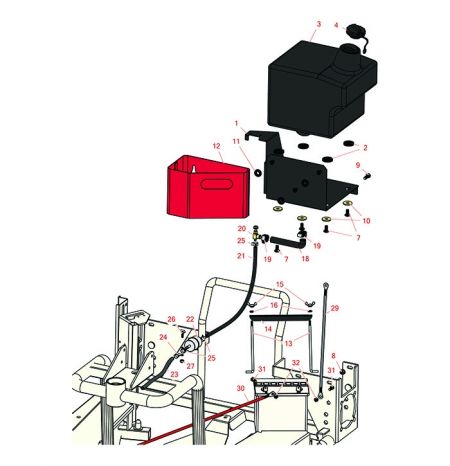 Toro Sand Pro 2020 -3020 Fuel Tank