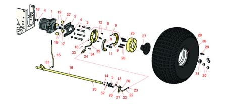 Toro Sand Pro 2020-3020 Rear Wheel Drive