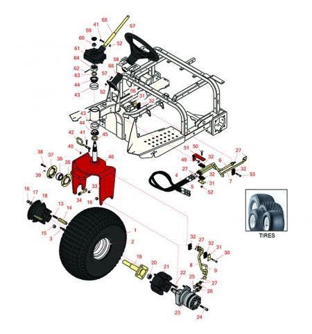 Toro Sand Pro 3040 Front Wheel & Steering