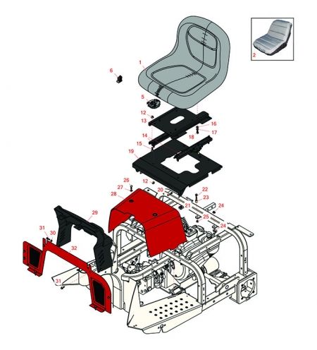 Toro Sand Pro 3040 Seat & Shroud