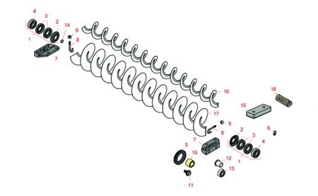 Rear Roller Brush - Models 03916, 03917, 03918