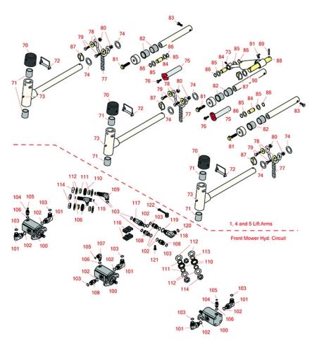 1, 4 & 5 Lift Arm & Reel Motors