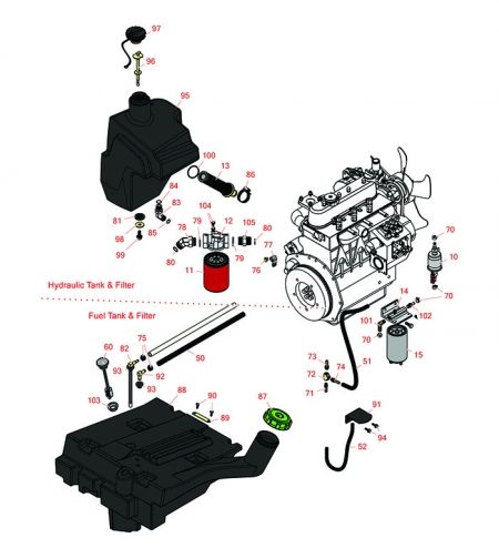 3555-D Hydraulic & Fuel Tank