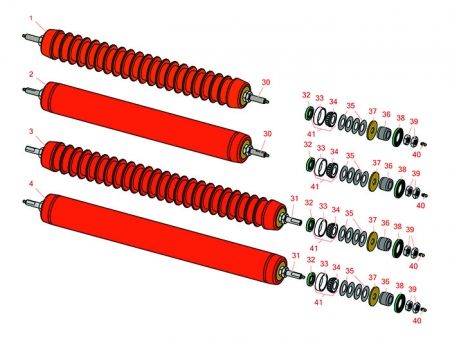  22" CUTTING UNIT ROLLERS 