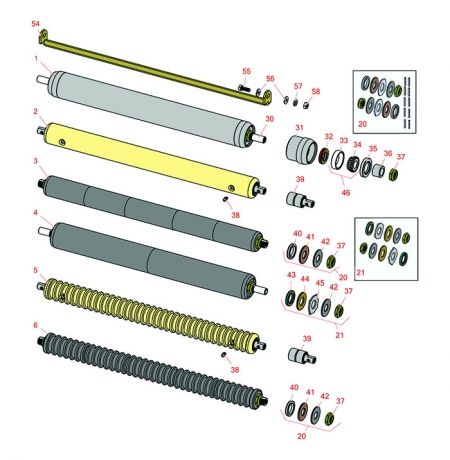 5" Unit Rear Rollers 