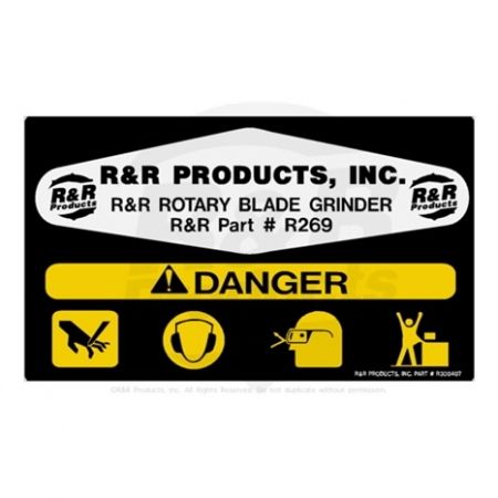 DECAL - WARNING USE W/R269