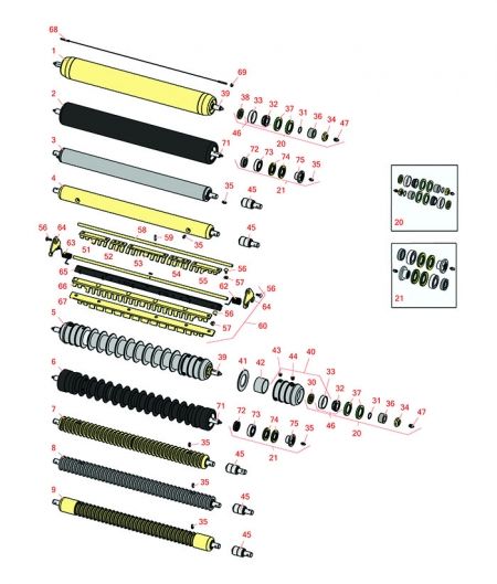 Serial 020001 & Up Rollers 