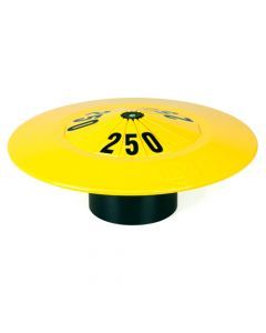 PYRAMID YARDAGE MARKER - YELLOW WITH BLACK 250