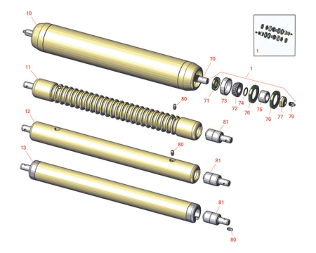 6080A Reel Mower Rollers