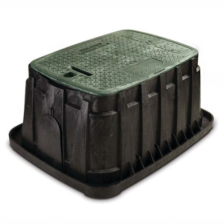 Rain Bird Jumbo Valve Box w/Green Locking Lid