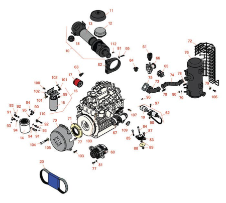 TriFlex 3420 Engine & Exhaust