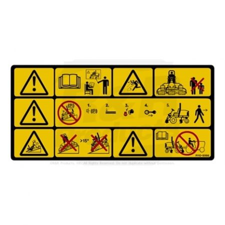 DECAL-DANGER  Replaces  110-8986