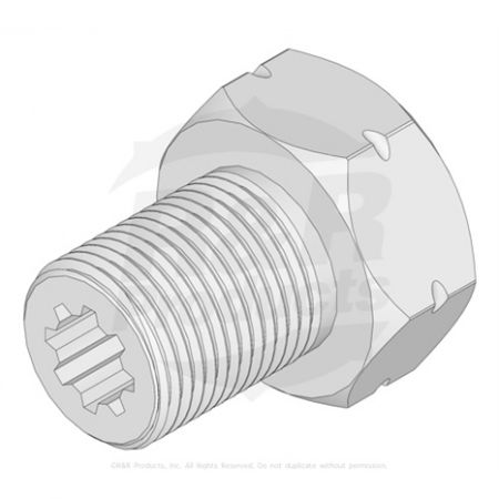 NUT-SPLINED L/H Replaces  117-9508