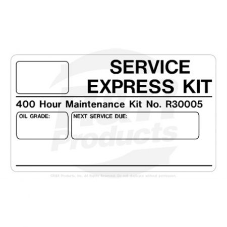 DECAL- Replaces Part Number 30005/DECAL