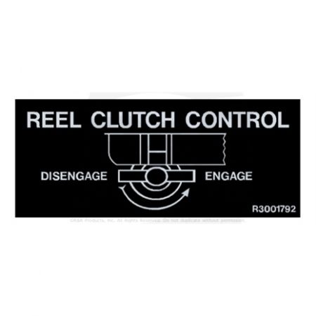 DECAL-REEL CLUTCH  Replaces  3001792